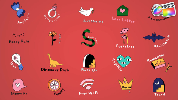 Cartoon Lyric Titles for FCPX alt