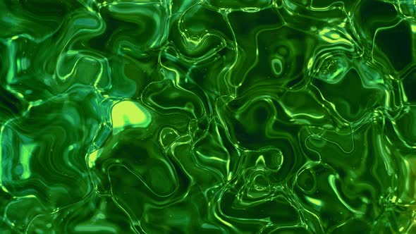 Green Color Shiny Abstract Background Liquid Animated
