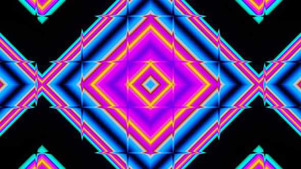 Smooth Seamless Animation of Abstract Multicolored Squares