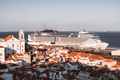 A cruise ship docked in Lisbon - PhotoDune Item for Sale