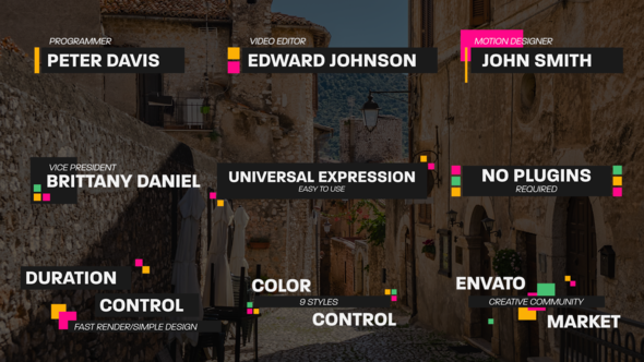 Fast Glitch Lower Thirds & Titles alt