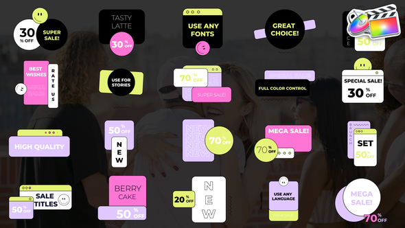 Cute Sale Titles for FCPX alt