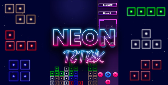 Neon Tetris - Cross Platform Puzzle Game