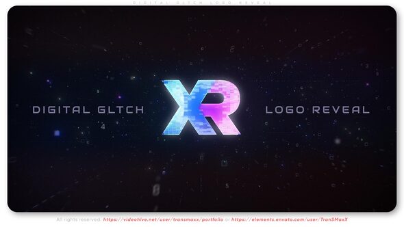 Digital Glitch Logo Reveal