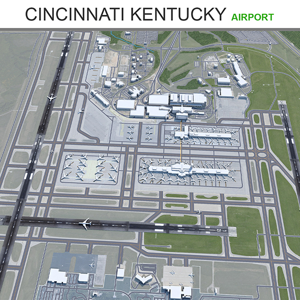 Cincinnati  Northern Kentucky Airport 3d model