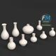 Ceramic ampoule vases - 3DOcean Item for Sale