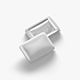 White Rectangular Button Badge - plastic clutch pin - 3DOcean Item for Sale