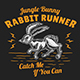 Vintage Rabbit Runner Illustration T-shirt Design - GraphicRiver Item for Sale