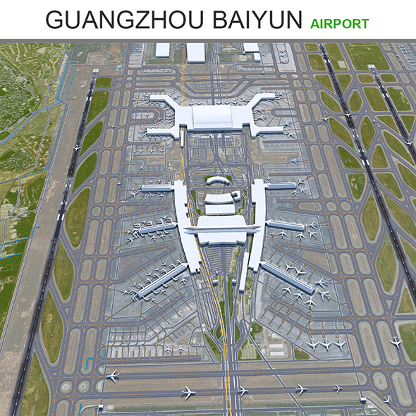 Guangzhou Baiyun International Airport 3d model