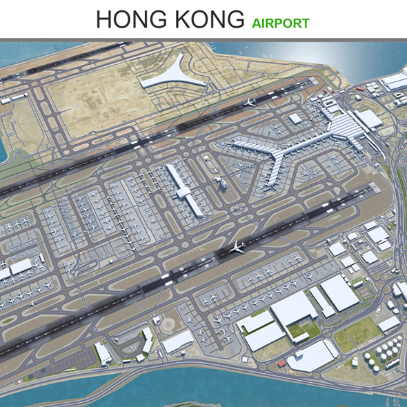 Hong Kong Airport 3d model