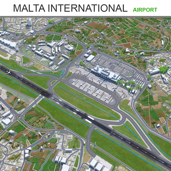 Malta International Airport 3d model