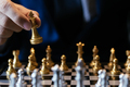 Cropped image of businessman playing chess - PhotoDune Item for Sale