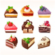 Collection of Cakes and Pies Slices - GraphicRiver Item for Sale