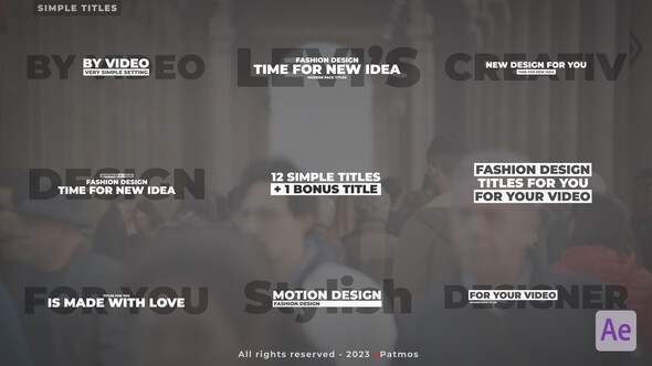 Simple Titles v1.0 | After Effects