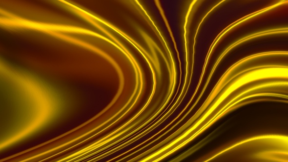 Golden Liquid Abstract Background Seamless Loop V15