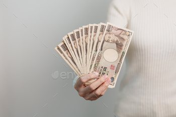 ousand Yen money. Japan cash, Tax, Recession Economy, Inflation, Investment, finance and shopping payment concepts
