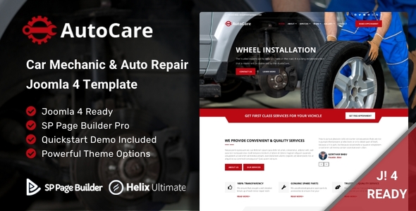 Auto Care - Responsive Car Mechanic Joomla 4 Template