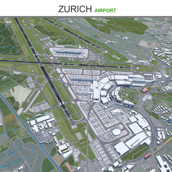 Zurich Airport 3d model