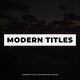 Modern Titles | Final Cut Pro - VideoHive Item for Sale
