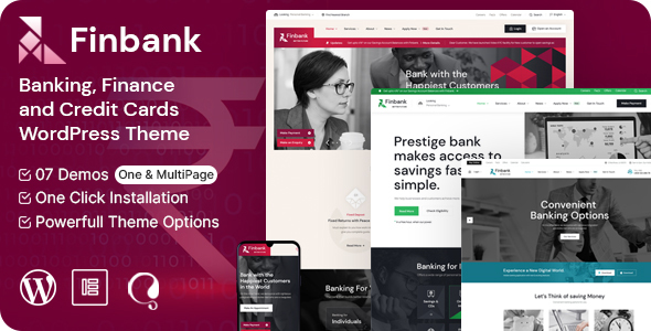 Finbank - Banking and Finance WordPress Theme