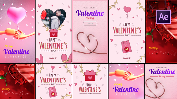 Valentines Stories and Posts Pack alt