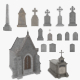 Medieval Cemetery 3D Model - 3DOcean Item for Sale
