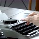 Males Hands On Typewriter - VideoHive Item for Sale