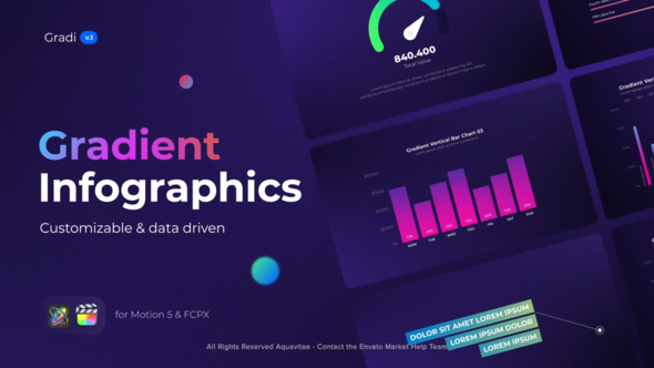 Gradi — Gradient Infographics for Final Cut Pro X & Apple Motion