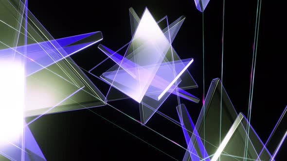 Flight Of Glass Triangles Lilac 4K