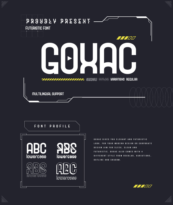 Goxac | Futuristic Font
