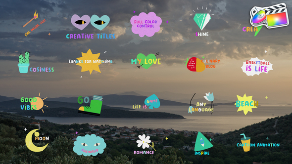 Creative Cartoon Stickers | FCPX alt
