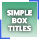 Simple Box Titles - Responsive Design - VideoHive Item for Sale