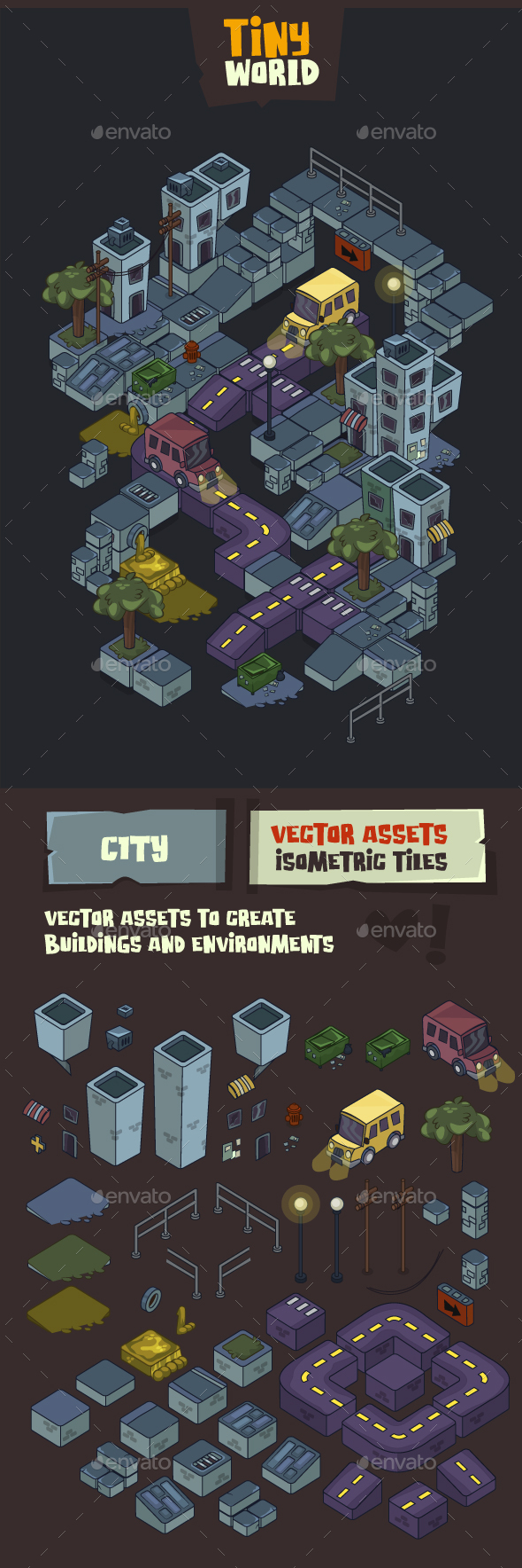 Cities 2D Game Assets from GraphicRiver
