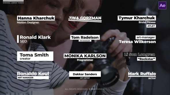 Minimal Lower Thirds 2.0 \ AE