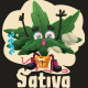 Cannabis character - Sativa - GraphicRiver Item for Sale