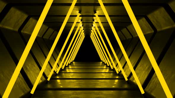 Yellow Tunnel Background 4K alt