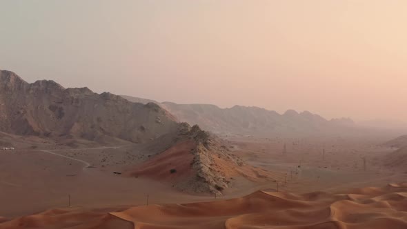 Aerial View of the Desert in Sharjah UAE