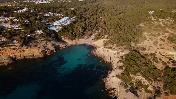 Cala Codolar beach in Ibiza, Spain