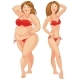 Fat and Thin Woman Vector Illustration - GraphicRiver Item for Sale