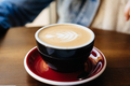 Cappuccino mug close up decorated on top of foam - PhotoDune Item for Sale