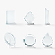 Glass Award Trophy Shapes - crystal plaque trophies set - 3DOcean Item for Sale