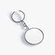 White Round Keychain - key tag holder - 3DOcean Item for Sale