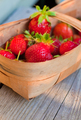 red strawberries in twiggen basket - PhotoDune Item for Sale