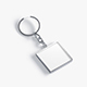 White Square Keychain - key tag holder - 3DOcean Item for Sale
