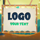 Cartoon Wood Banner Sign Logo - VideoHive Item for Sale