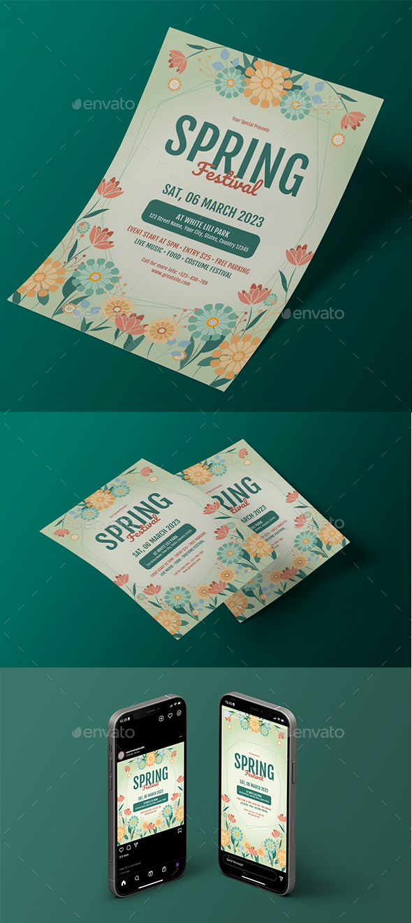 Spring Festival Flyer - Flower Theme