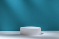 Podium 3D on a blue abstract background to show the product from copy space - PhotoDune Item for Sale