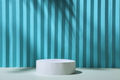 Minimal background blue and grey with 3D cylinder podium and natal nature shadows  - PhotoDune Item for Sale