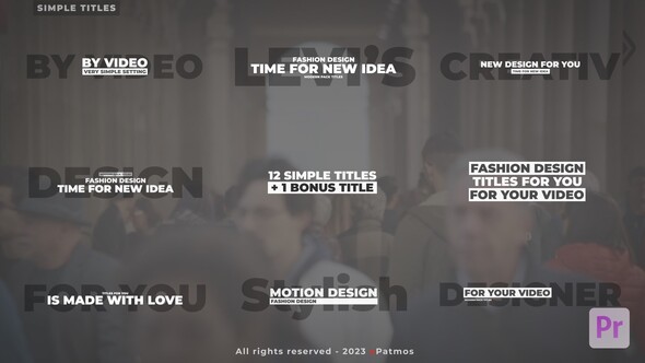Simple Titles v1.0 | Premiere Pro