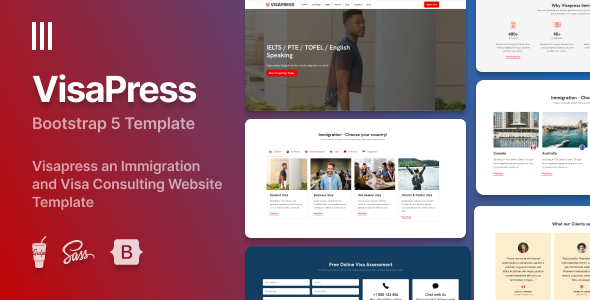 Visapress an Immigration and Visa Consulting Website Template